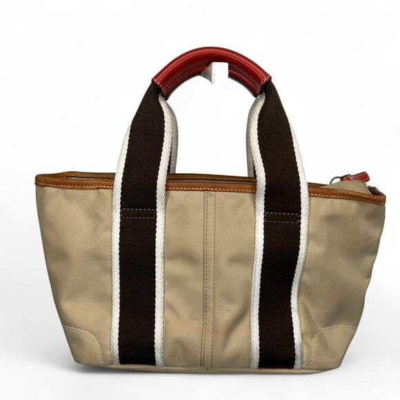 Coach Vintage Hampton Mini Tote. Top Handle Mini Bag Nylon leather. - Picture 5 of 8